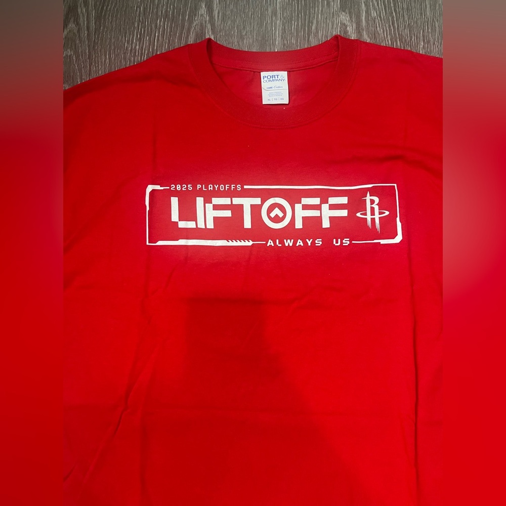 Houston Rockets 2025 Playoffs LIFTOFF XL Tshirt NBA - Picture 2 of 5
